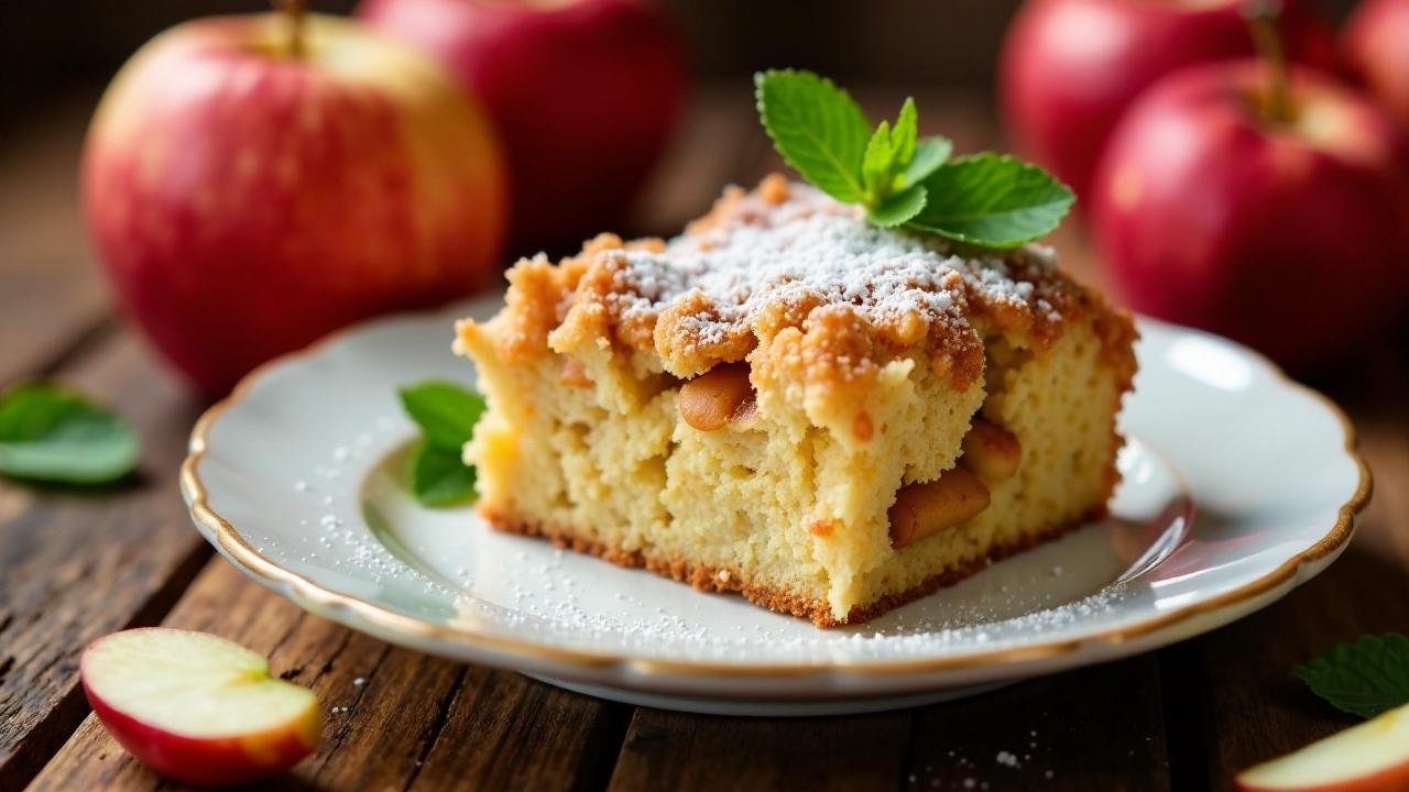 Ländertypischer Apfelbutter-Streuselkuchen