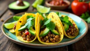 **Mais-Tacos mit Linsenfüllung**