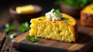 Maisbrot mit Ziegenfänger