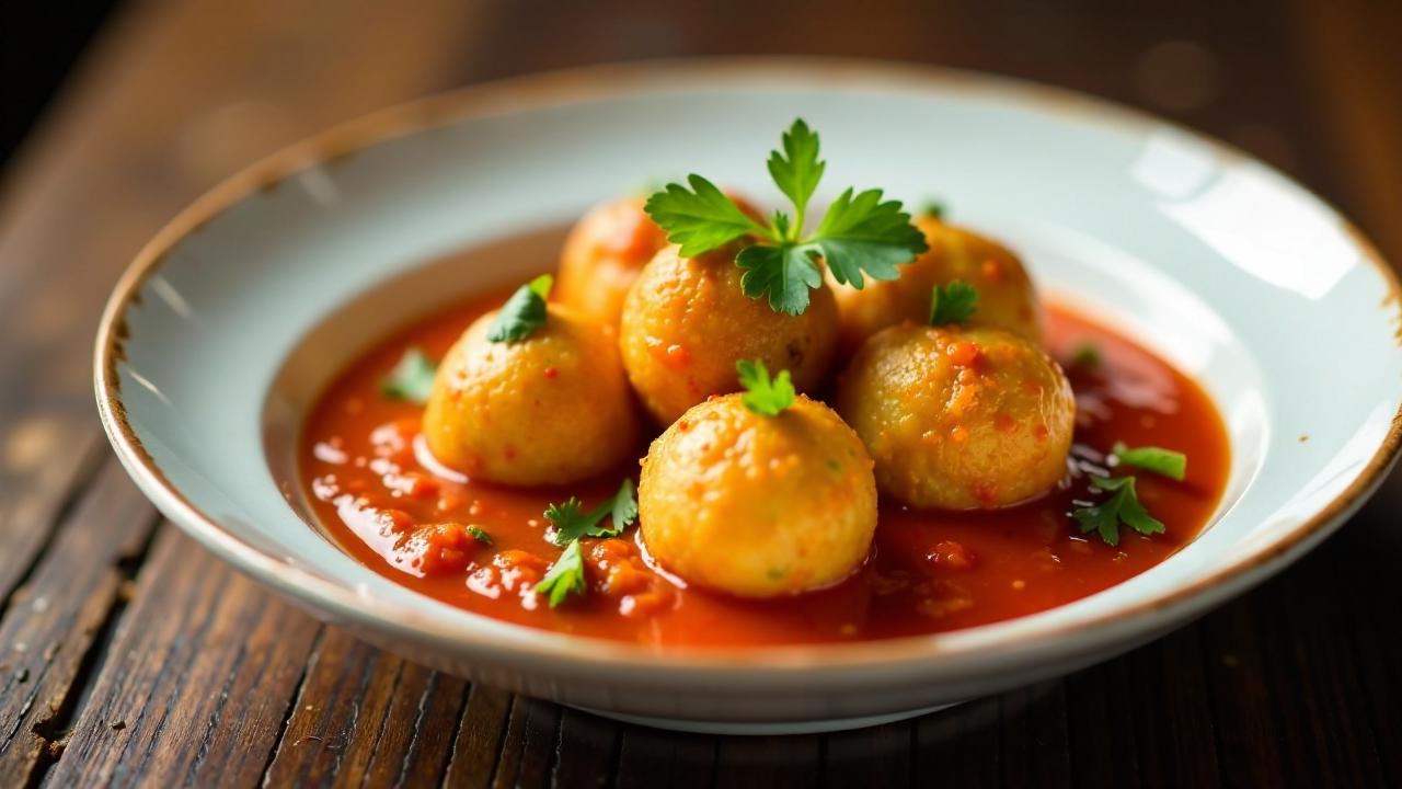 Malai-Kofta (Kartoffel-Käse-Bällchen in Sauce)