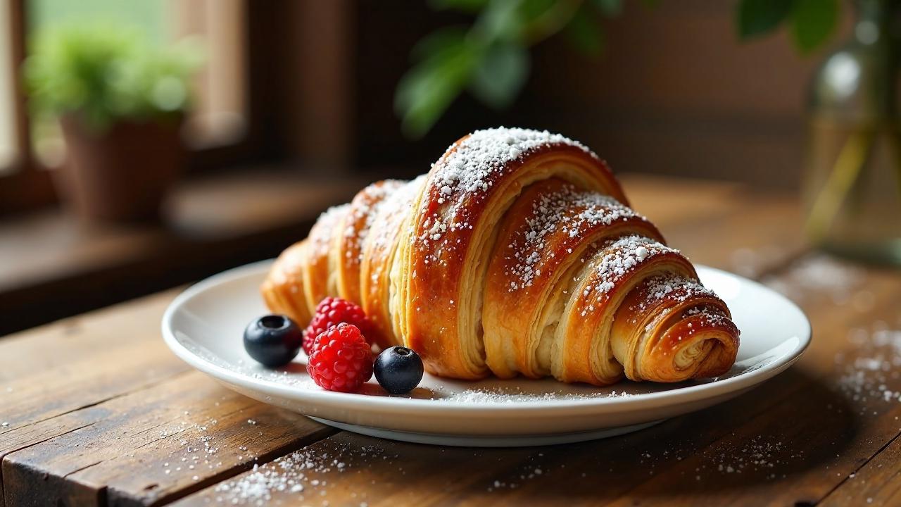 Mandel-Croissants mit Frangipane-Füllung