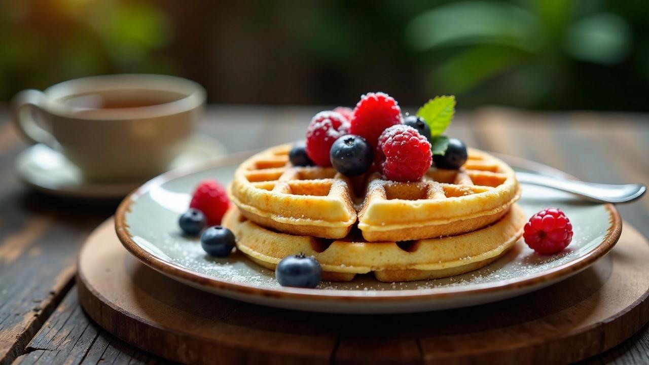 Mandel-Mandelmilch-Waffeln