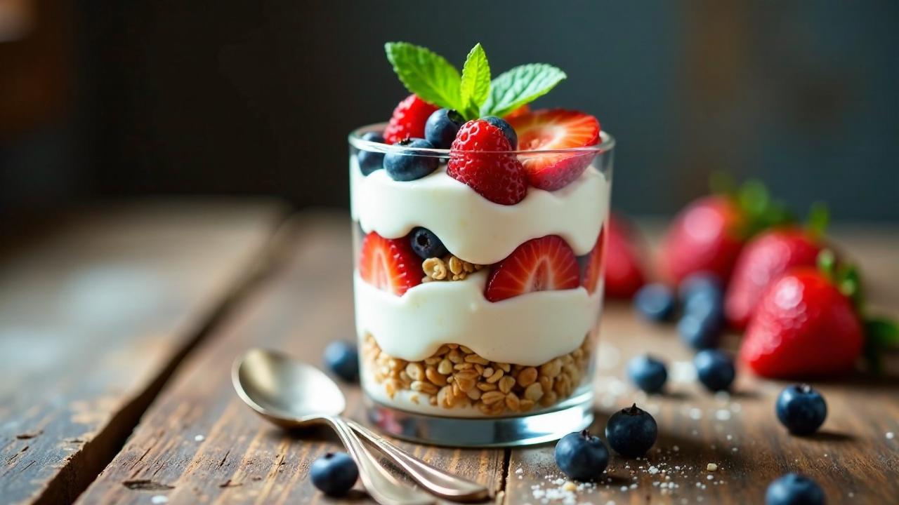 Mandeljoghurt Parfait mit Granola