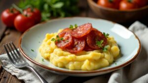 Mangú con Salami – Kartoffelbrei mit Salami