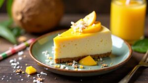 Mango-Kokoscheesecake