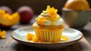 Mango-Passionsfrucht-Cupcakes