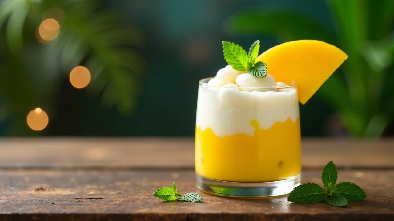 Mango-Sago-Schichtdessert