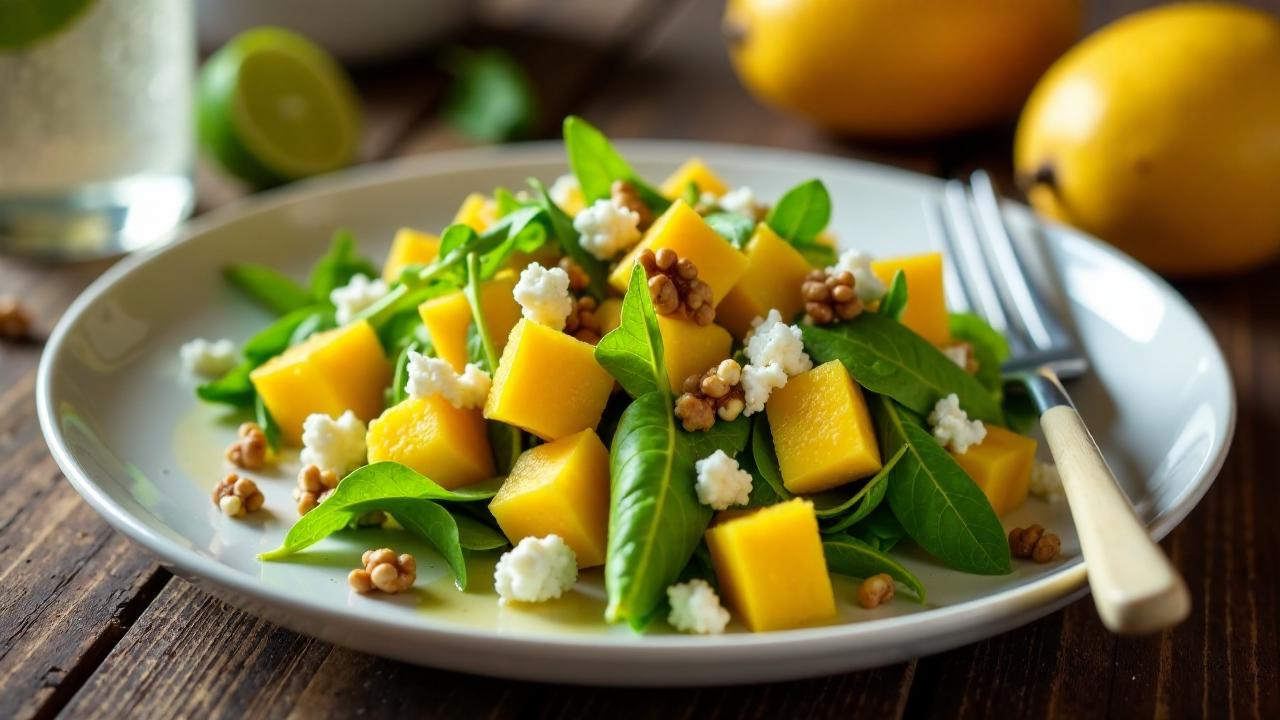 Mangosalat mit Ziegenkäse