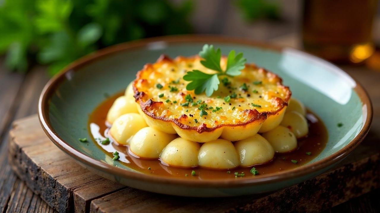 Maniok mit Knoblauch und Gewürzen