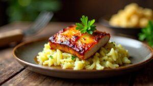 Marinierte Eisbeinscheiben mit Sauerkraut