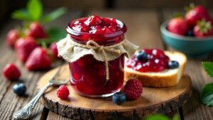 Marmelade aus Beeren-Mix