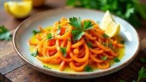 Marokkanische Karotten-Salat mit Orangenblütenwasser