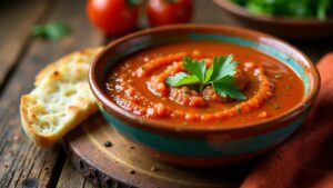 Marokkanische Tomatensuppe mit Kreuzkümmel