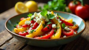 Marokkanischer Salat mit gegrillten Paprika