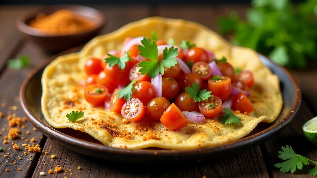 Masala Papad mit Chaat Gewürz