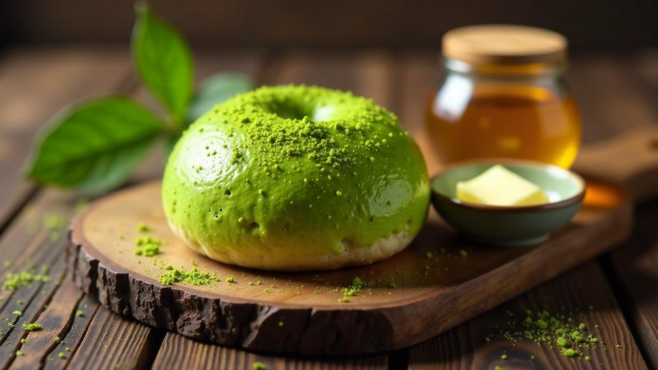 Matcha-Brötchen: Grün