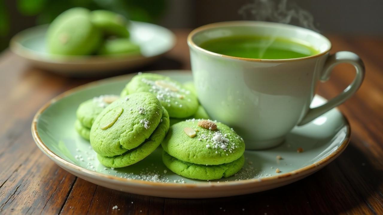 Matcha-Mandeln-Kekse