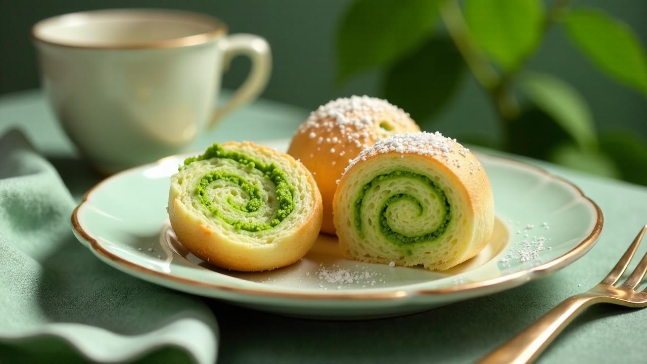 Matcha-Milchbrötchen