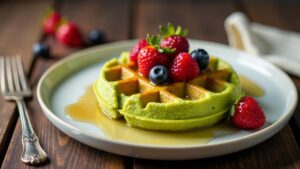 Matcha-Reiswaffeln