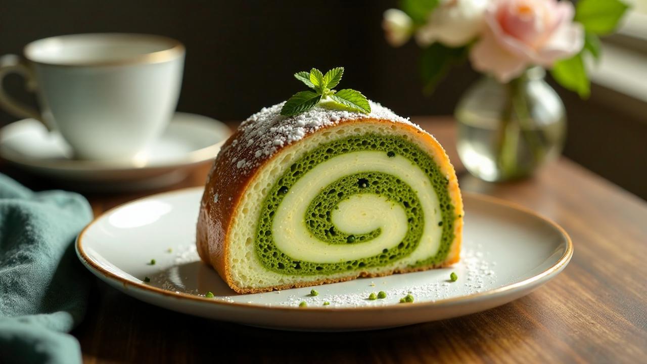 Matcha-Weiße Schokolade-Babka