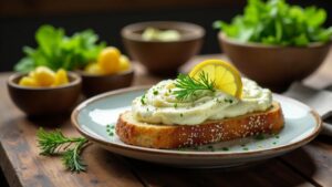 Matjescreme auf Brot