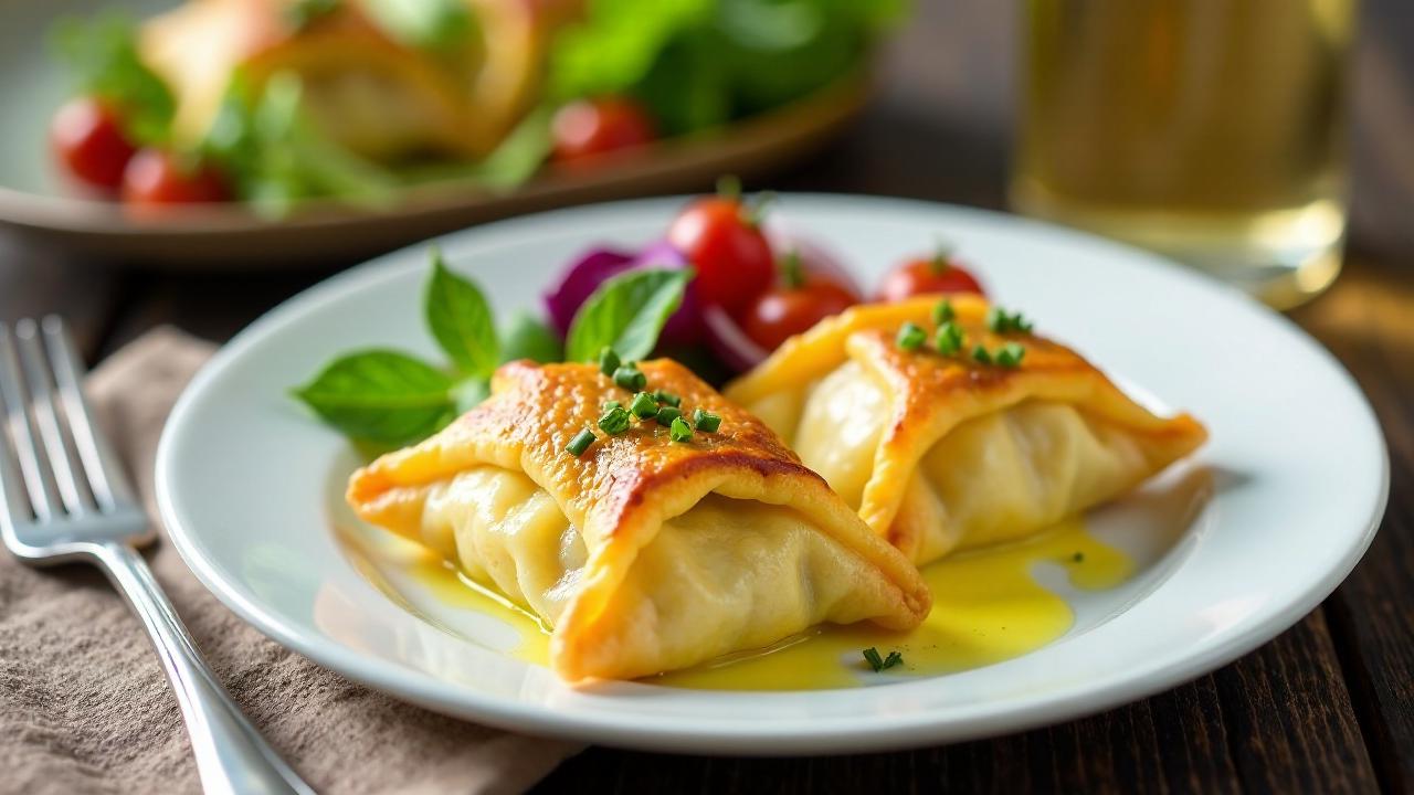 Maultaschen mit Forellenfüllung