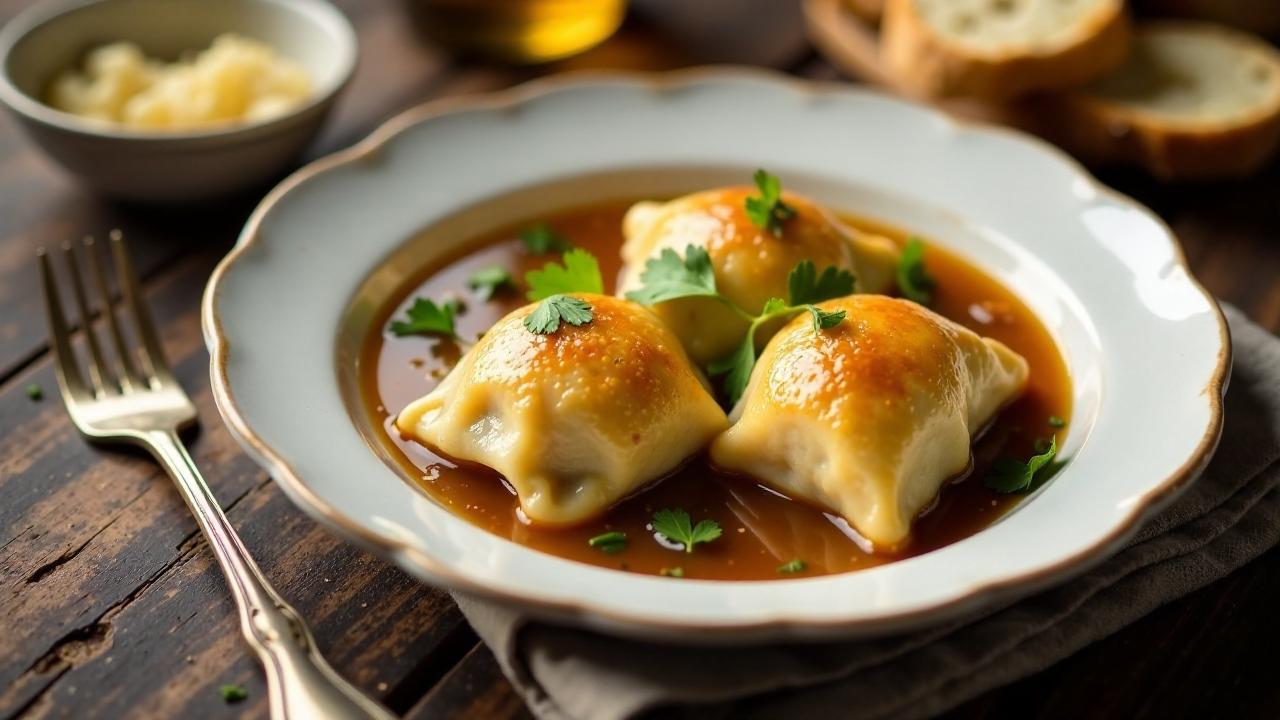 Maultaschen mit Hähnchen-Kräuter-Füllung