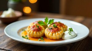 Maultaschen mit Linsen und Karotten