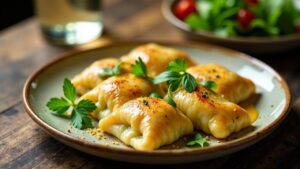 Maultaschen mit Polenta-Füllung