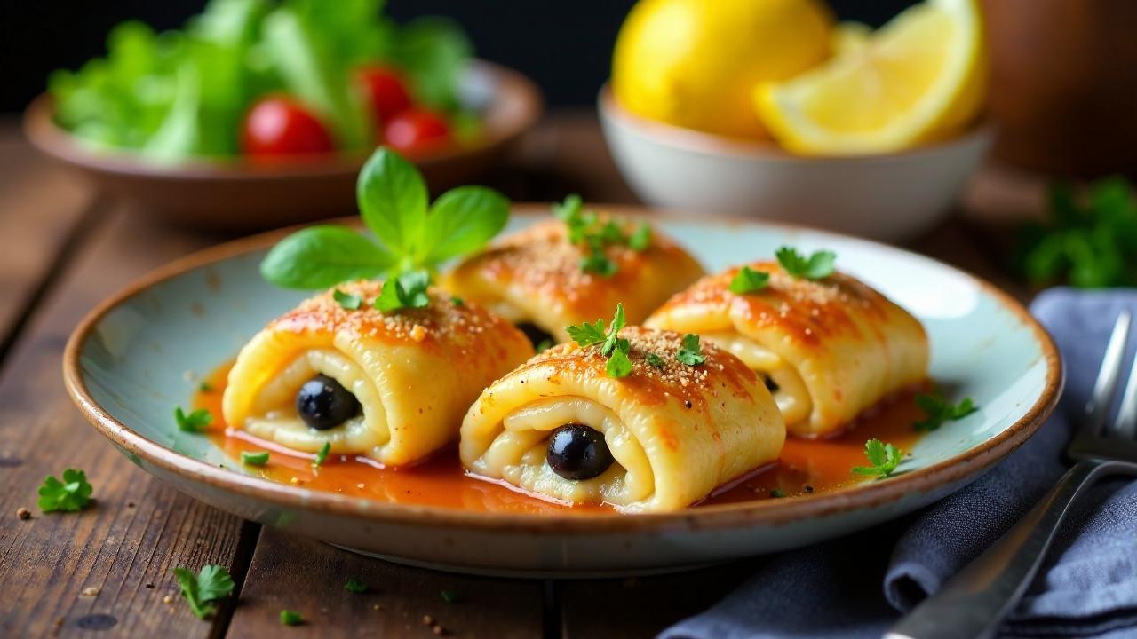 Maultaschen mit Thunfisch und Oliven