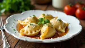 Maultaschen mit Thymian und Rinderhack