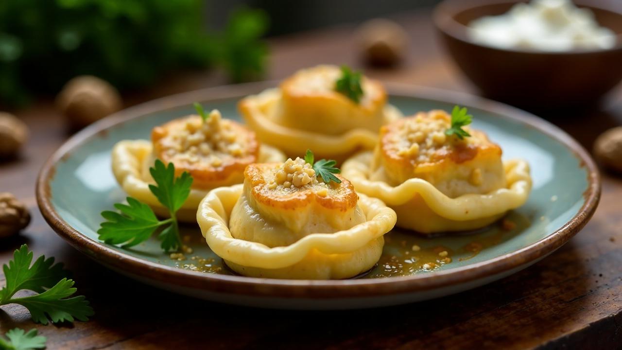 Maultaschen mit Walnuss und Gorgonzola