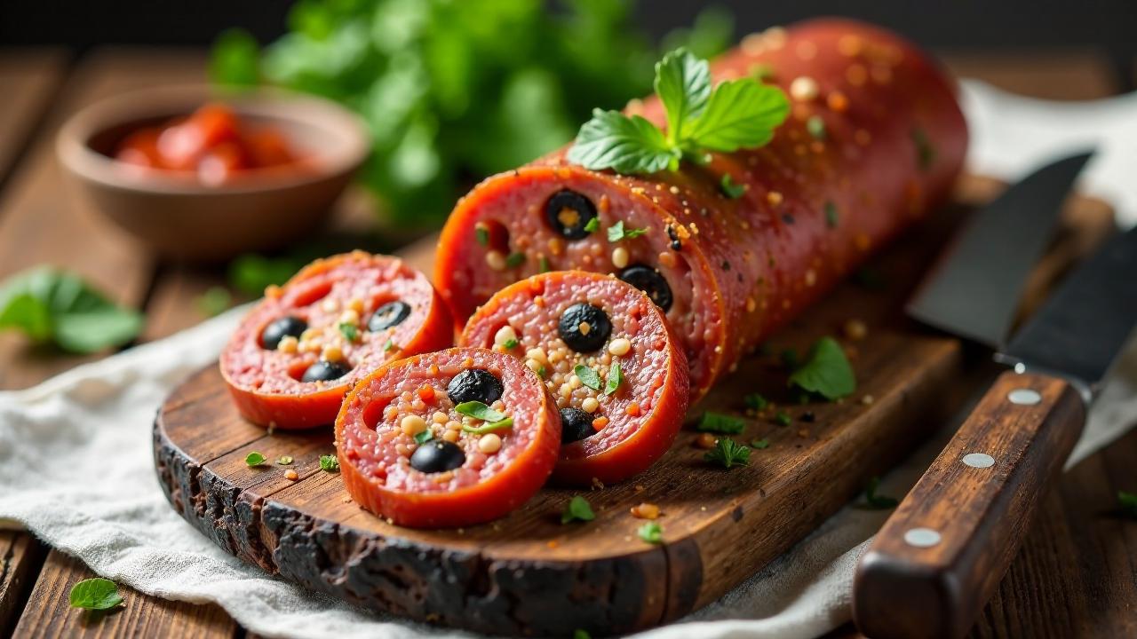 Mediterraner Pfälzer Saumagen mit Oliven und Tomaten