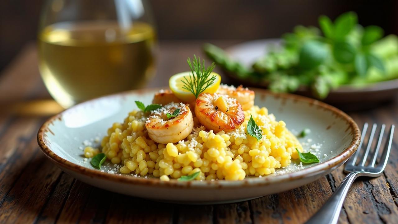 Meeresfrüchte-Risotto mit wildem Spargel