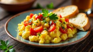 Menemen – Türkisches Rührei mit Tomaten und Paprika