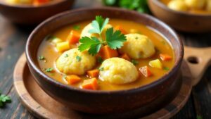 Metemgee (Guyanese Dumplings in Coconut Broth)