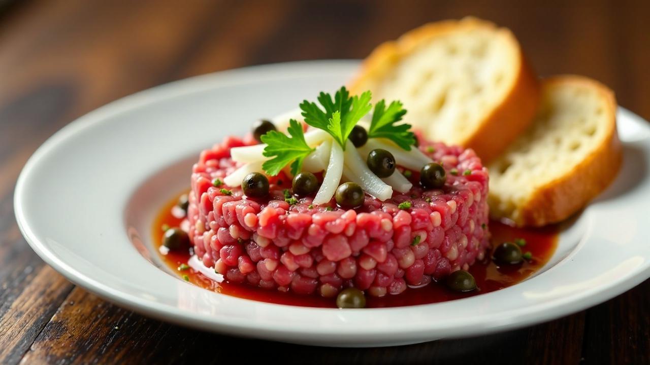 Mett mit Kapparid-Rindertartar mit Kapern