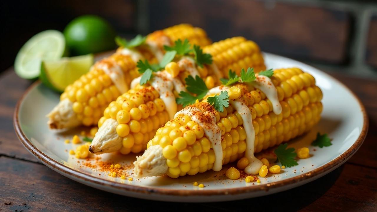 Mexikanische Elote (gegrillter Mais)