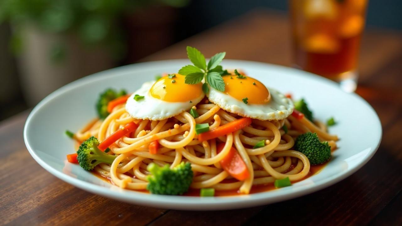 Mie Goreng – Gebratene Nudeln mit Gemüse und Ei