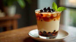 Milk Tea with Pudding - Milchtee mit Pudding