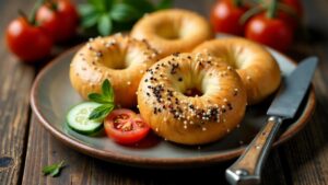 Mini-Bagels mit Frischkäse