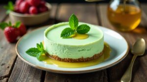 Minty Cheesecake with Honey