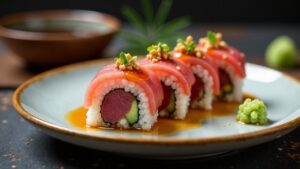 Miso Garlic Tuna Roll (Miso-Knoblauch-Thunfisch-Rolle)