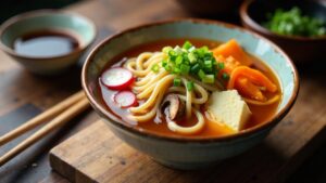 Miso Nikomi Udon – Eintopf Udon in Miso-Brühe