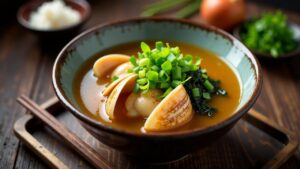 Miso Soup with Clams (Misosuppe mit Muscheln)