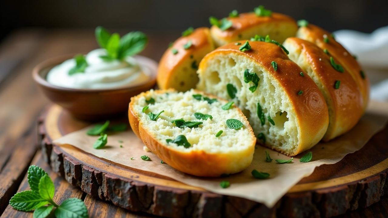 Mit Kräutern gefülltes Brot (Sabzi Polo)