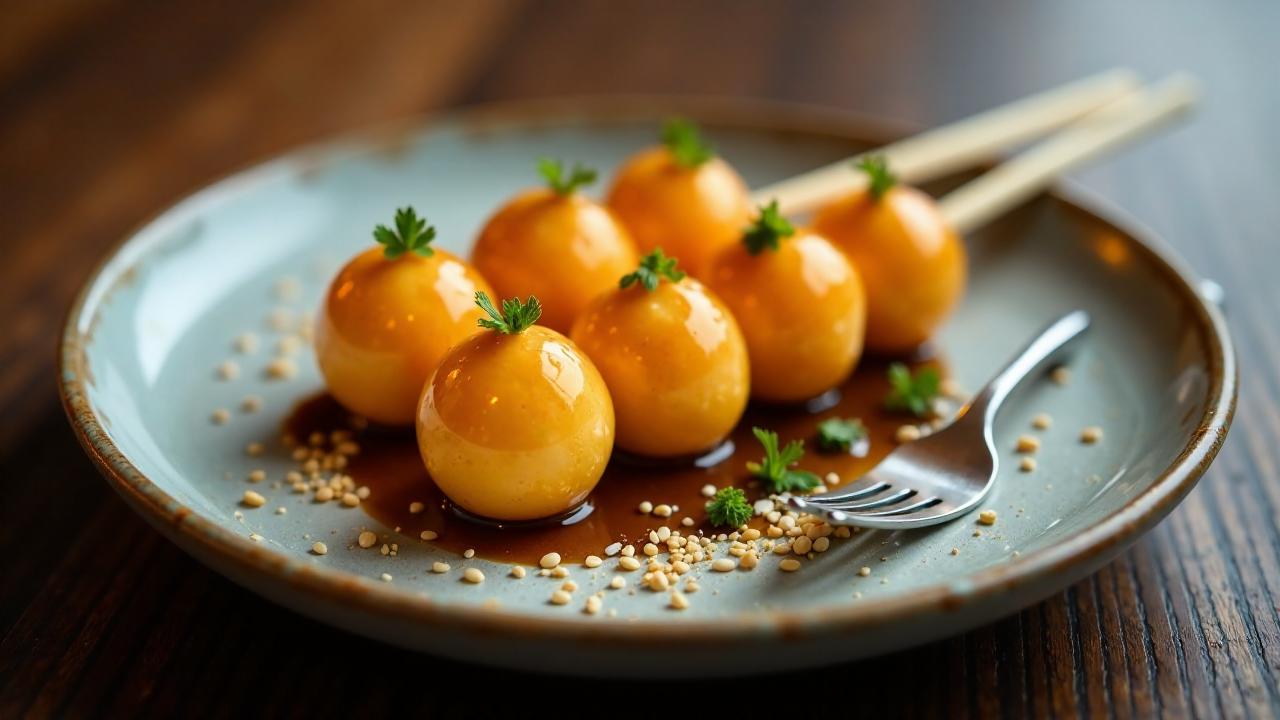 Mitarashi Dango (Reiskuchen-Spieße)