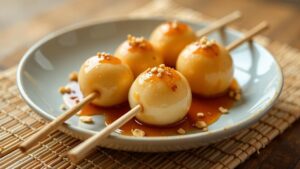 Mitarashi Dango – Süßes Reisbällchen-Dessert