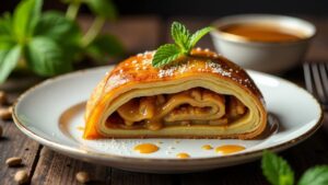 Mohn-Karamell-Strudel