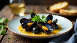 Moules à la Marine – Miesmuscheln in Weißweinsauce